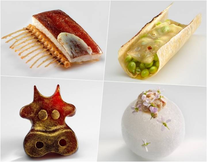 Algunas de las miniaturas gastronómicas del menú de 'Mugaritz'. Foto cedida.