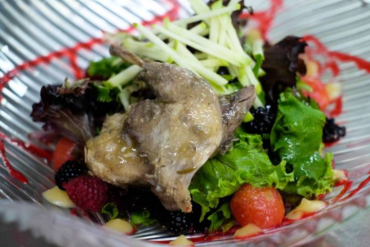 Platos de caza en Toledo: ensalada de perdiz