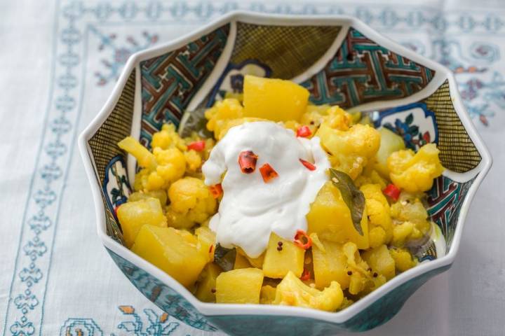 Bahjí de patatas y coliflor.