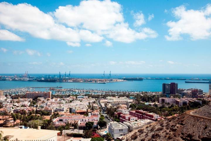 Las Palmas de Gran Canaria desde arriba.