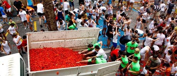 La Tomatina Infantil. /Foto cedida por: Ayuntamiento de Buñol.