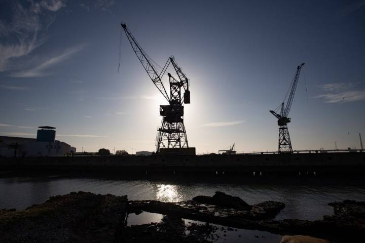 Uno de los tres astilleros que Navantia tiene en la provincia de Cádiz.