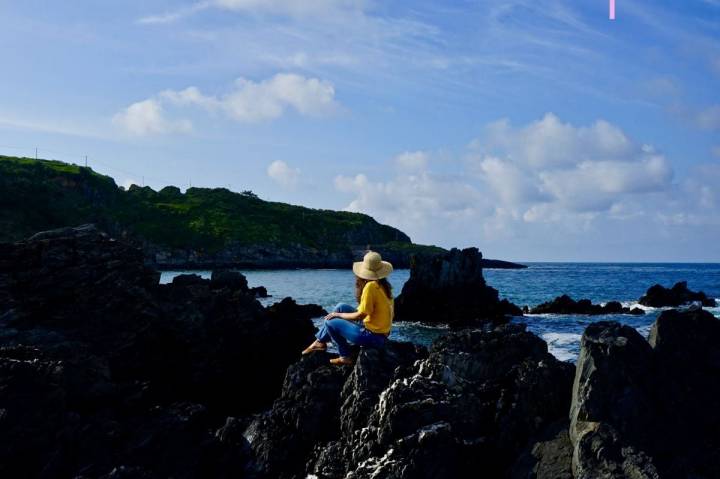 La playa de las Salinas en Luarca.