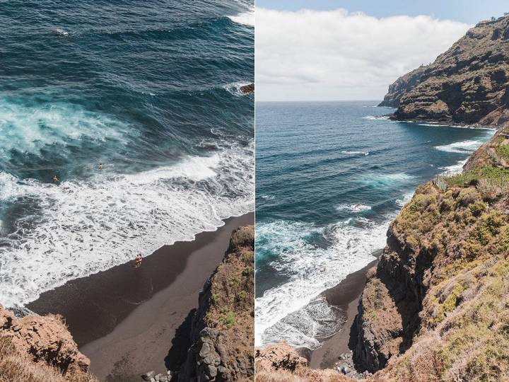 Para llegar a la playa de El Ancón hay que atravesar un camino sencillo y de paisaje muy bonito.